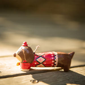Giocattoli per bambini GOOD MD-015, artigianato in legno, accessori per cani a forma di salsiccia, decorazione creativa da scrivania, ornamento in scala 1/12 per bambini dai 7 ai 12 anni - Product Image 3