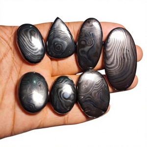 FAIJAN GEMS - Gemas Sueltas de Psilomelano Natural, Cabujón Pulido, Formas Variadas, Todos los Tamaños, Cristal para Joyería, Gemas para Hacer Colgantes - Product Image 1
