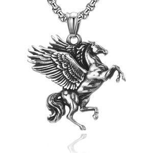 yunnique Pegasus Pendant Necklace <b>Titanium</b> Steel Wings Design For Men And Women Gift Jewelry - Product Image 2