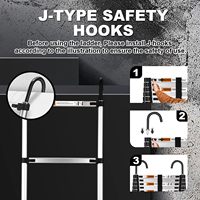Échelle télescopique moderne en aluminium de 4,7 m pour camping-car, travaux extérieurs, maison, pieds antidérapants, capacité maximale de 150 kg pour écoles, entrepôts, gymnases