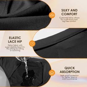 Logo personnalisé 4 Couches Super Absorbant Sous-Vêtements Menstruels Culotte Menstruelle Femmes <span class=keywords><strong>Cycle</strong></span> Flux Lourd Anti-Fuite Culotte Période - Product Image 2