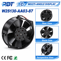 Original W2S130-AA03-87 AC Axiallüfter 230V 45W 150mm Metallflügel Kugellager Kühlanlagen-Ersatzlüfter