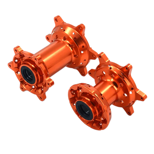 Pour <span class=keywords><strong>KTM</strong></span> 125-530 2003-2017 Motos Nouveau CNC Billet Orange MX Roues Avant et Arrière Moyeux Ensemble - Product Image 4