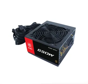 Soeyi oem廉价fonte 12v 650w ATX电源黑色涂层和扁平电缆