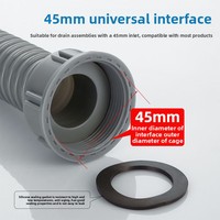 Tuyau de vidange sous évier moderne et minimaliste, à filetage double, pour éviers de cuisine et lave-vaisselle, directement de l'usine