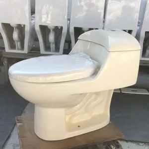 中国wc厕所陶瓷虹吸管s-trap白色，象牙色彩色马桶
