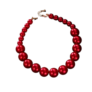 Collar de joyería para mujer, conjunto de joyería de boda para mujer, collar de perlas de imitación, pulsera, pendiente, anillo con cuentas, accesorio de moda - Product Image 2