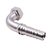 Raccord de tuyau hydraulique à filetage métrique en acier au carbone 20593, coudé à 45 degrés, haute résistance