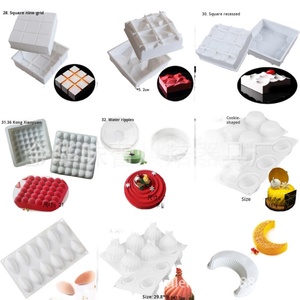 Italian Style Mousse Cake <b>Silicone</b> <b>Molds</b> Set Professional White <b>Silicone</b> Dessert <b>Molds</b> <b>Kit</b> - Product Image 5