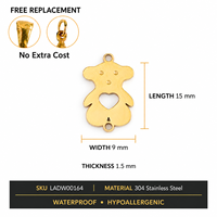 Breloques en acier inoxydable 304, motifs animaux ludiques et symboles porte-bonheur pour bijoux DIY, vente en gros