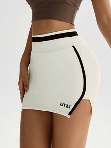 <span class=keywords><strong>Jupe</strong></span> de sport <span class=keywords><strong>mini</strong></span> personnalisée Under Lulu pour femme, avec bande latérale, doublure anti-transparence, infroissable, sans couture, séchage rapide, pour le yoga - Product Image 3