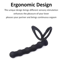 Schwarze Silikon-Analperlen Tragbarer Sperma-Verschlussring Analplug Butt Plug Sexspielzeug für Frauen Männer Schwule Erwachsenenspielzeug G-Punkt-Stimulator