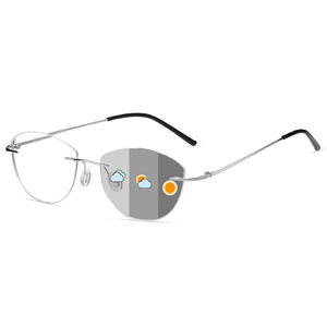 <span class=keywords><strong>Gafas</strong></span> Fotocromáticas Unisex B6035 con Marco Dorado Delgado, 1 Pieza, Lentes Cuadradas de Metal para Miopía, Lentes Reemplazables para Hombre y Mujer B6035 - Product Image 1