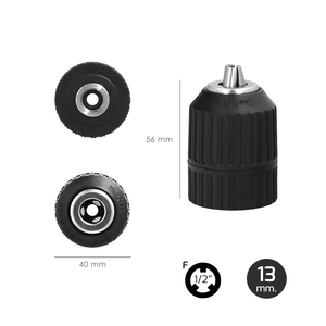 Mandrino in nylon senza chiave 1/2" femmina O/ 13mm. - Product Image 3