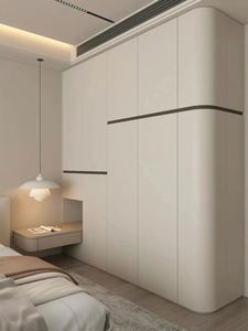 Venta caliente-Armario de madera Tamaño personalizado Estilo personalizado Muebles de dormitorio Puerta de vidrio Luz con armario - Product Image 4