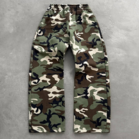 Sweat-shirt à capuche de créateur personnalisé, poids lourd, combinaison pour homme, survêtement évasé, baggy, 100% coton, véritable arbre, camouflage, pour homme