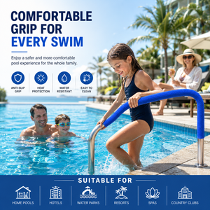 Housse <span class=keywords><strong>de</strong></span> main courante <span class=keywords><strong>de</strong></span> <span class=keywords><strong>piscine</strong></span> en néoprène personnalisée avec surface antidérapante à points en silicone, housse <span class=keywords><strong>de</strong></span> rail d'échelle <span class=keywords><strong>de</strong></span> <span class=keywords><strong>piscine</strong></span> OEM - Product Image 3