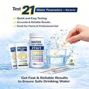 Tiras Reactivas 21 en 1 para Análisis <span class=keywords><strong>de</strong></span> <span class=keywords><strong>Agua</strong></span> Potable, Kit <span class=keywords><strong>de</strong></span> Prueba Rápida <span class=keywords><strong>de</strong></span> Calidad del <span class=keywords><strong>Agua</strong></span> para Uso Doméstico, Acuarios e Industrial, Detecta pH y Dureza - Product Image 5