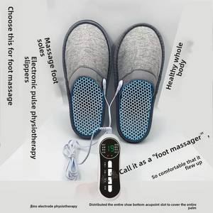 Venta directa de fábrica Zapatos de salud para hombres Zapatillas de fisioterapia digital Calefacción Electroterapia Masaje de pulso Masajeador de pies - Product Image 1