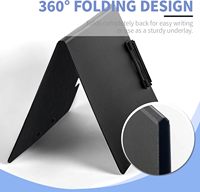 Carpeta Portapapeles con Doble Clip Metálico, Textura Grabada, Plegable 360° °   Portapapeles Giratorio para Enfermería con Soporte para Bolígrafos de Tamaño Carta y A4