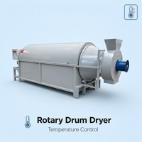 Zanddroogmachine, rotatietrommeldroger voor rivierzand met automatische temperatuurregeling en gasgestookte verwarming