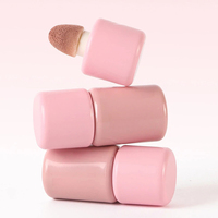 Fard à joues liquide en gros sous marque privée avec applicateur éponge champignon, teinte rose minimaliste pour joues éclatantes, prix de gros