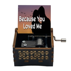 Carillon Vintage '<span class=keywords><strong>Because</strong></span> <span class=keywords><strong>You</strong></span> Loved Me' con Movimento Sankyo, Tema di Film Famosi, Regalo per Fidanzata, Fidanzato, Moglie, San Valentino - Product Image 1