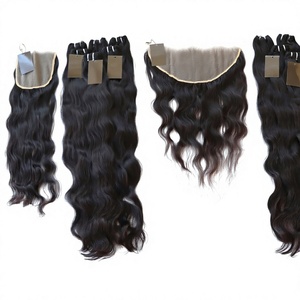 100% Human Natural Cuticle Aligned Virgin Remy Indian <b>Hair</b> <b>Extensions</b> Single Weft <b>Braiding</b> Bulk Raw <b>Hair</b> Bundles - Product Image 3