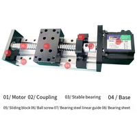 Module de table coulissante à rail de guidage linéaire à vis à billes, rail de guidage linéaire à double rangée, transmission de précision pour moteur pas à pas CNC