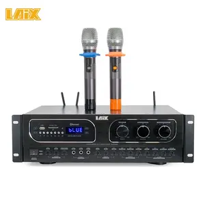 Laix Lx-309オーディオカラオケ160ワットパワーデジタルサウンドシステム2つのワイヤレスマイクブルーを備えたアンプ -- tooth USD Amplificador