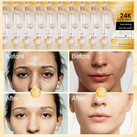 AESTHTANY Masque Facial Luxe Or 24K 25ml*10 Nourrissant, Débouche les Pores, Améliore les Pores Dilatés et la Peau Terne pour Tous Types de Peau