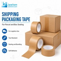 Ruban adhésif en papier kraft personnalisé Jastom avec adhésif en caoutchouc pour emballages de cartons de marque et d'e-commerce