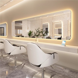 Espejo Profesional Moderno de Una Sola Cara para Barbería, Espejos de Pared Modernos y Sencillos para Salón con Iluminación LED - Product Image 3