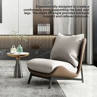 Fauteuil individuel style influenceur nordique, design moderne et minimaliste, en cuir anti-griffures pour chat, haute résilience, pour maison, bureau, hôtel
