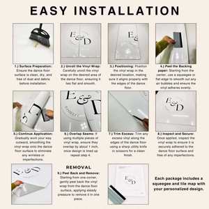 Autocollant de sol personnalisé, autocollant amovible, bannière de sol en vinyle, autocollant adhésif, bannière autocollante, décoration pour événements, anniversaires, mariages, fêtes - Product Image 4