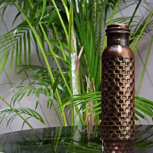 Bouteille d'eau en cuivre de bonne qualité, réutilisable, pour la maison, le bureau, la salle de sport, les voyages. Disponible à prix réduit. - Product Image 3