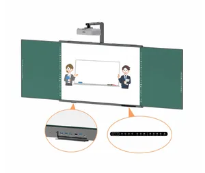 120 Inch 20 Point touch interactive whiteboard green and white blackboard all-in-one whiteboard machine