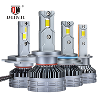 Faros LED H7 Diinii con Etiqueta Personalizada, 160W de Alta Potencia, Aleación de Aluminio, Tecnología S3, Bombillas H4, 3000K-7000K, 18000 Lúmenes, Chip de 6 Núcleos