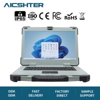 Nouvel ordinateur portable robuste Intel avec logo personnalisé, 15,6 pouces, gris, IP65, résistant aux chocs, pour l'automatisation industrielle, Wi-Fi 6 pour Windows 11 5.2
