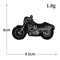 Autocollant en tissu brodé style punk moto, broderie de dessin animé, accessoires de vêtements pour moto de course
