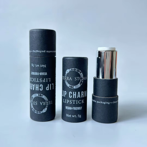 Envase de Cartón Kraft Reciclado Biodegradable y Ecológico para Bálsamo Labial, Colores Blanco/Negro/Marrón, 0.3 oz, Desodorante en Barra - Product Image 6