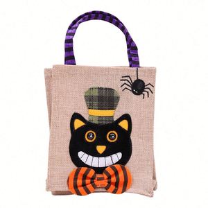 Bolsas de Regalo de Halloween Transfronterizas, Bolsas de Tela No Tejida con Adornos Decorativos, Diseño de Dulces y Calabazas, Artículos Festivos - Product Image 5