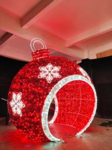 Grande sculpture lumineuse LED de Noël pour l'extérieur, boîte cadeau lumineuse LED, décoration, télécommande, IP65, pour les entrées et les places - Product Image 5