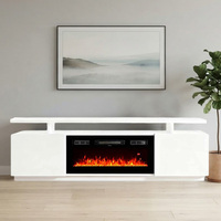 Vente en gros de cheminée décorative à télécommande avec 3 couleurs de flamme, support de télévision pour salon