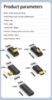 Adaptateur USB C PD 240W, convertisseur mâle vers femelle Type C, données 40 Gbps, audio vidéo 8K 60 Hz, pour chargeur d'ordinateur portable
