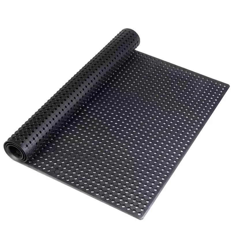 black permeable drainage waterproof sidewalk rubber cutting matting in roll