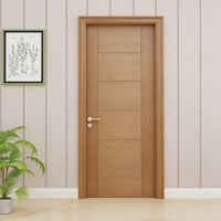 Porte intérieure en bois massif couleur noyer, porte de chambre à coucher, finition imperméable, moderne, pour appartement, maison, bureau