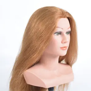 Tête de mannequin avec épaule, pour formation de cheveux naturels, pour coiffeur, vente en gros