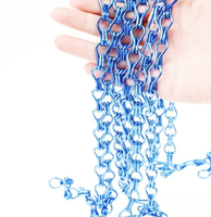 Rideau en maille de chaîne à tissage uni, découpé sur mesure, en fil d'acier inoxydable et aluminium, écran décoratif en maille de chaîne, ignifuge, direct usine