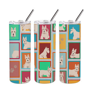 Bicchiere sottile in acciaio inossidabile con motivo Scottish Terrier Wheaten - Product Image 5